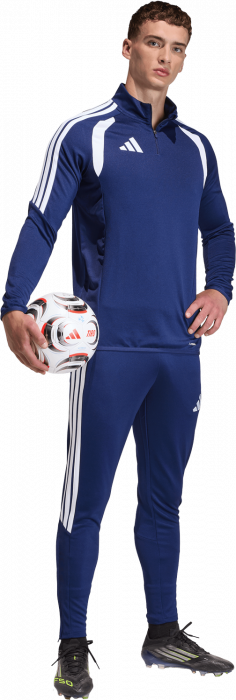 Adidas - Tiro 26 League Tr&aelig;ningstr&oslash;je Med Halv Lynl&aring;s - T Navy Blue & hvid