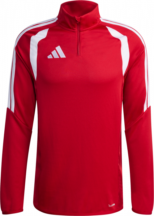 Adidas - Tiro 26 League Tr&aelig;ningstr&oslash;je Med Halv Lynl&aring;s - T Power Red & hvid