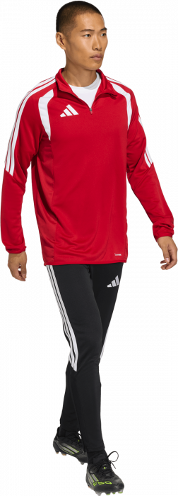 Adidas - Tiro 26 League Tr&aelig;ningstr&oslash;je Med Halv Lynl&aring;s - T Power Red & hvid