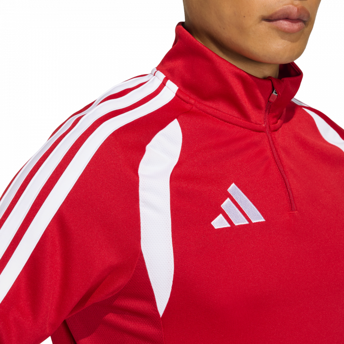Adidas - Tiro 26 League Tr&aelig;ningstr&oslash;je Med Halv Lynl&aring;s - T Power Red & hvid