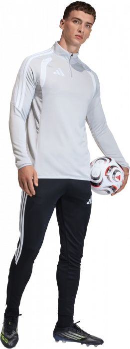 Adidas - Tiro 26 League Training Jacket With Half Zip - T Light Grey & white