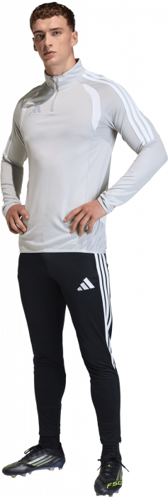 Adidas - Tiro 26 League Training Jacket With Half Zip - T Light Grey & white