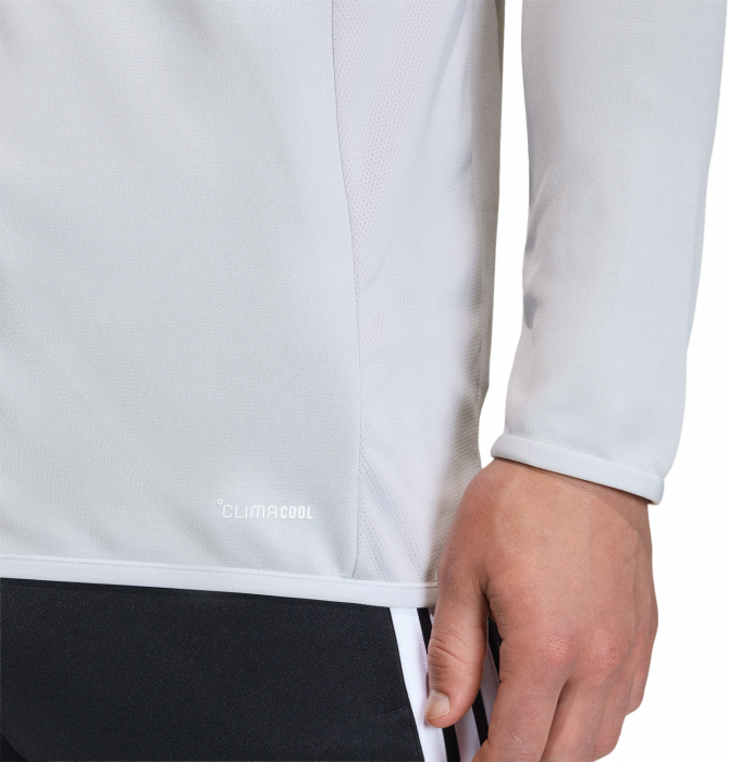 Adidas - Tiro 26 League Training Jacket With Half Zip - T Light Grey & white
