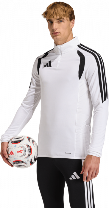 Adidas - Tiro 26 League Tr&aelig;ningstr&oslash;je Med Halv Lynl&aring;s - Hvid & sort