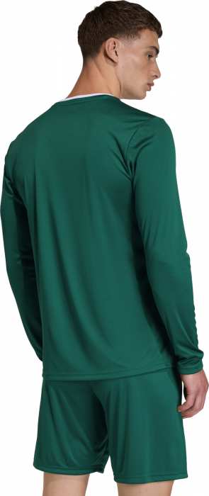 Adidas - Entrada 26 Player Jersey Longsleeve - Dark Team Green & blanc