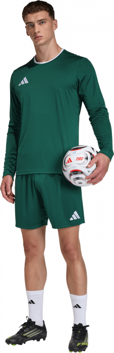 Adidas - Entrada 26 Player Jersey Longsleeve - Dark Team Green & blanc