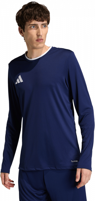 Adidas - Entrada 26 Player Jersey Longsleeve - T Navy Blue & blanc