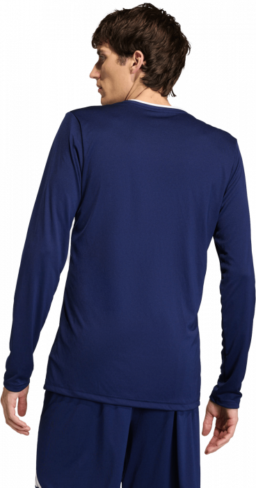Adidas - Entrada 26 Player Jersey Longsleeve - T Navy Blue & blanc