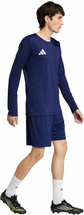 Adidas - Entrada 26 Player Jersey Longsleeve - T Navy Blue & blanc
