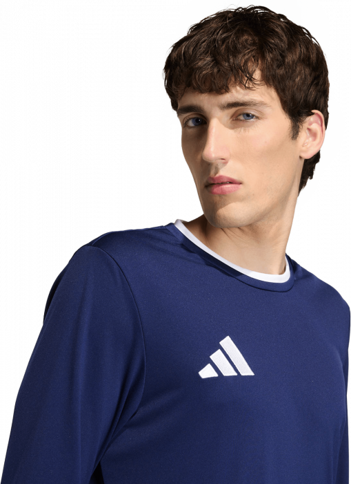 Adidas - Entrada 26 Player Jersey Longsleeve - T Navy Blue & blanc
