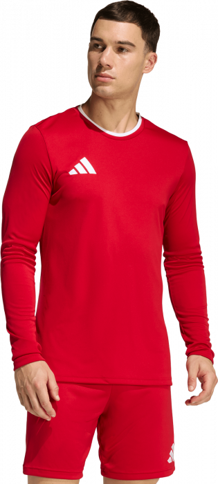 Adidas - Entrada 26 Player Jersey Longsleeve - T Power Red & blanc