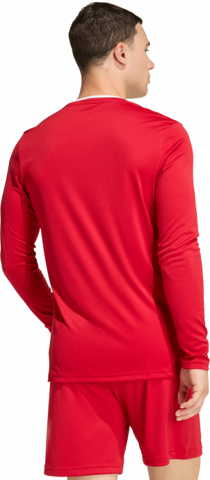 Adidas - Entrada 26 Player Jersey Longsleeve - T Power Red & blanc
