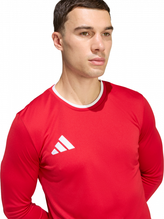 Adidas - Entrada 26 Player Jersey Longsleeve - T Power Red & blanc