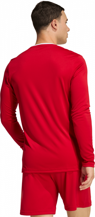 Adidas - Entrada 26 Player Jersey Longsleeve - T Power Red & blanc