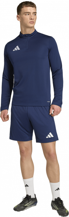 Adidas - Entrada 26 Track Shorts With Pocket - T Navy Blue & bianco