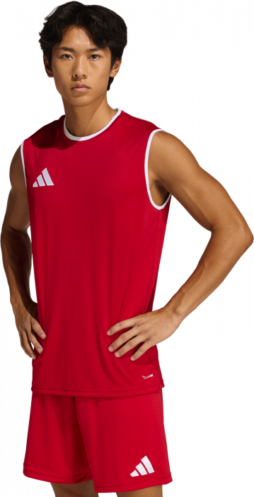 Adidas - Entrada 26 Player Jersey Shortsleeve - T Power Red & blanc