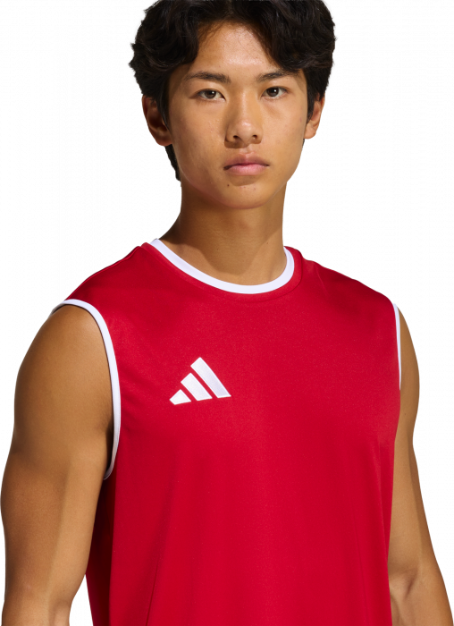 Adidas - Entrada 26 Player Jersey Shortsleeve - T Power Red & blanc
