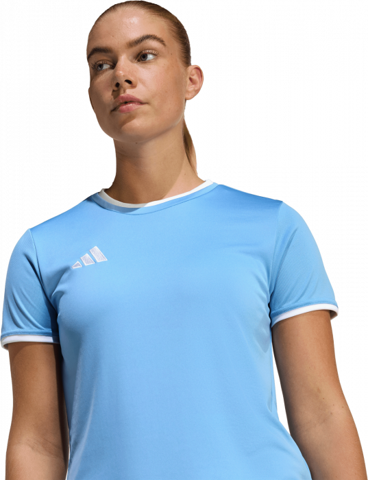 Adidas - Entrada 26 Player Jersey Woman - T Light Blue & bianco
