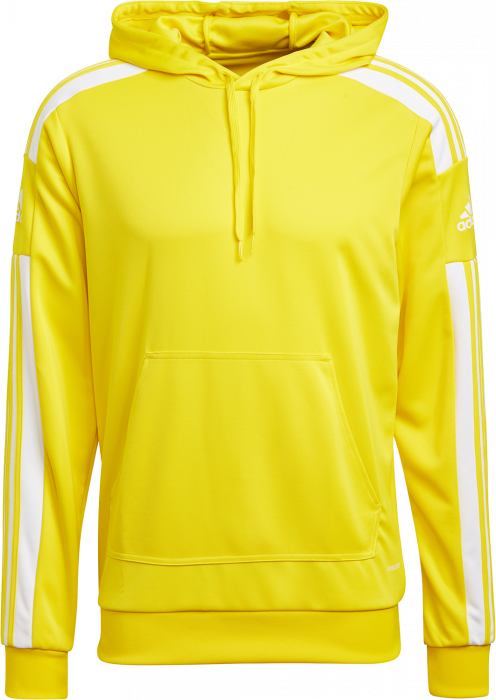 Adidas - Hoodie In Recyclable Polyester - Żółty & biały