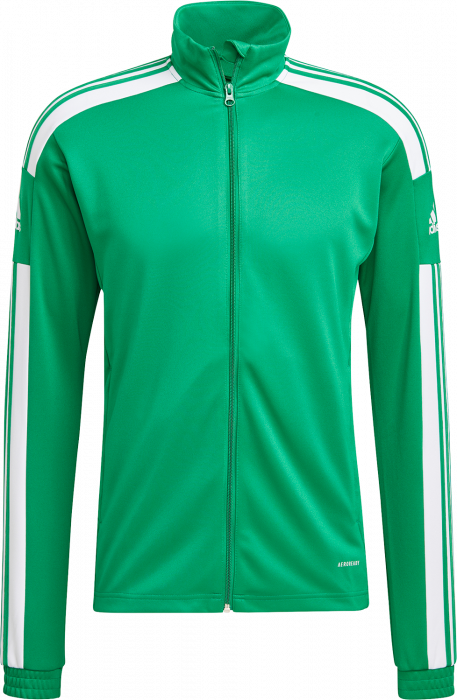 Adidas - Training Jacket In Recycled Polyester - Grün & weiß
