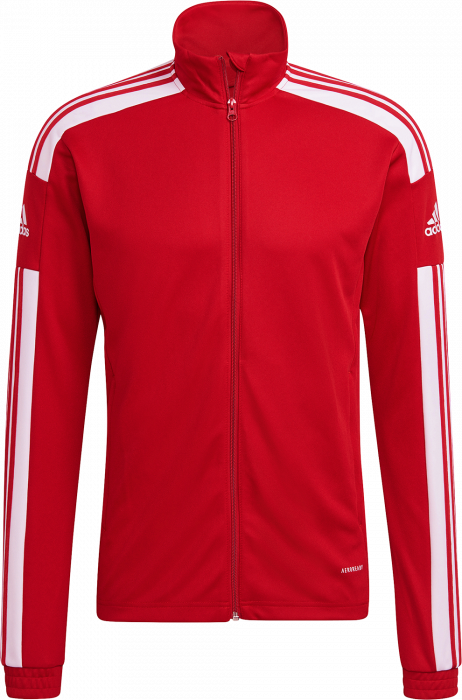 Adidas - Training Jacket In Recycled Polyester - Czerwony & biały