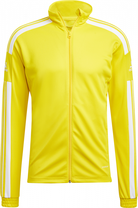 Adidas - Training Jacket In Recycled Polyester - Żółty & biały