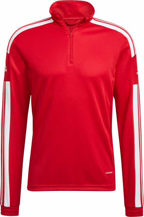 Adidas - Training Top In Recycled Polyester - Rojo & blanco