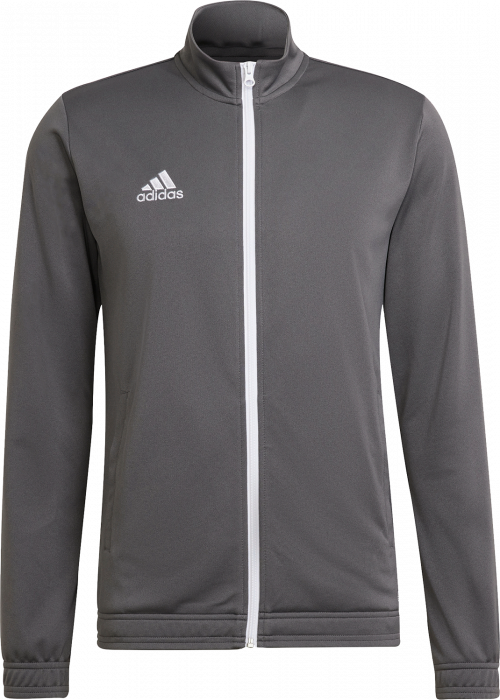Adidas - Training Jacket In Recycled Poyester - Grey four & bianco