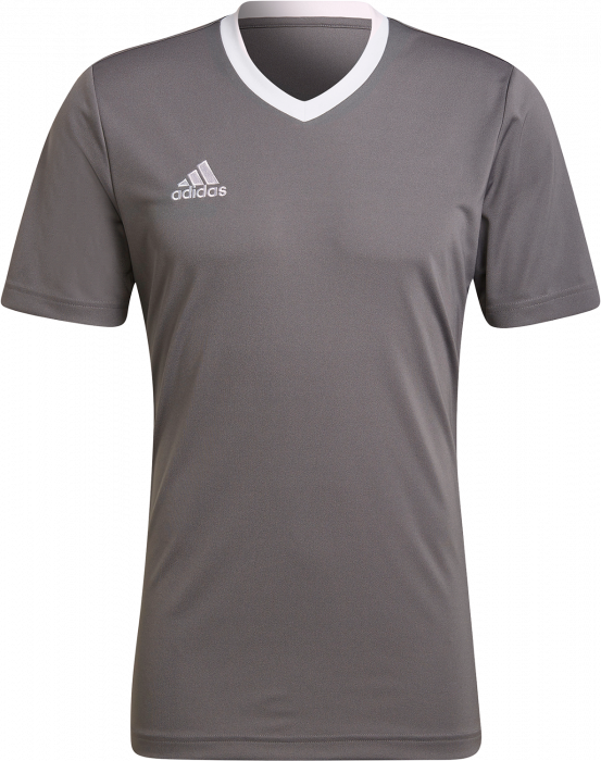 Adidas - Polyester Sports Jersey - Szary & biały