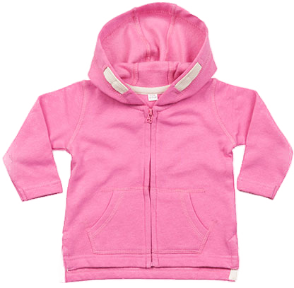 Babybugz - Organic Baby Hoodie - Bubble Gum Pink