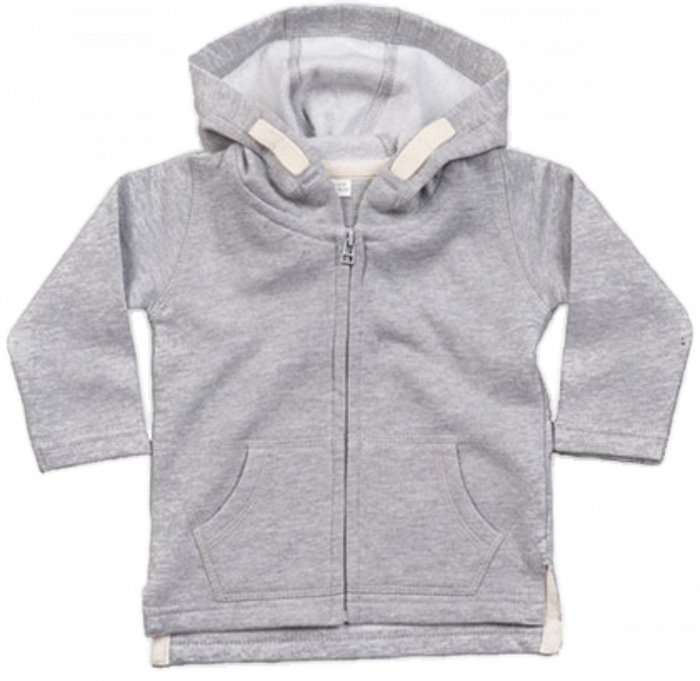 Babybugz - Økologisk Baby Hættetrøje - Heather Grey Melange