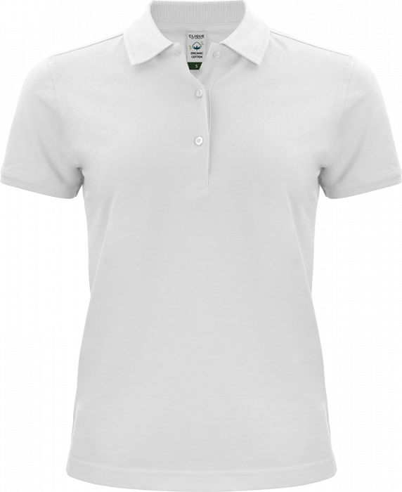 Clique - Classic Organic Polo For Women - Branco