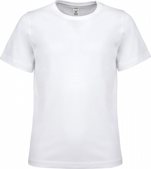 Clique - Stilren Økologisk T-Shirt Til Børn - Hvid