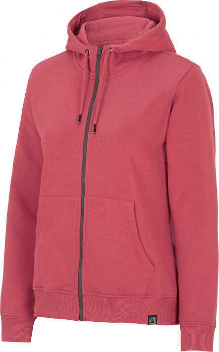 Cottover - Eco Cotton Key Zip Hoodie Woman - Dusty Red