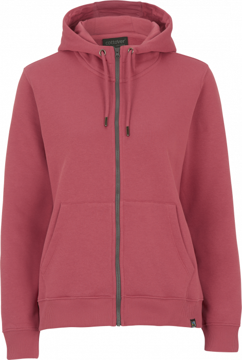 Cottover - Eco Cotton Key Zip Hoodie Woman - Dusty Red