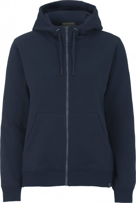 Cottover - Eco Cotton Key Zip Hoodie Woman - Navy