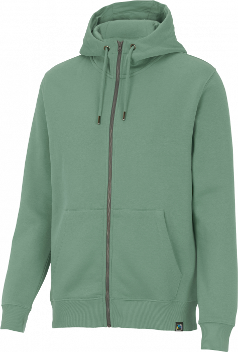 Cottover - Eco Cotton Key Zip Hoodie - Dusty Green