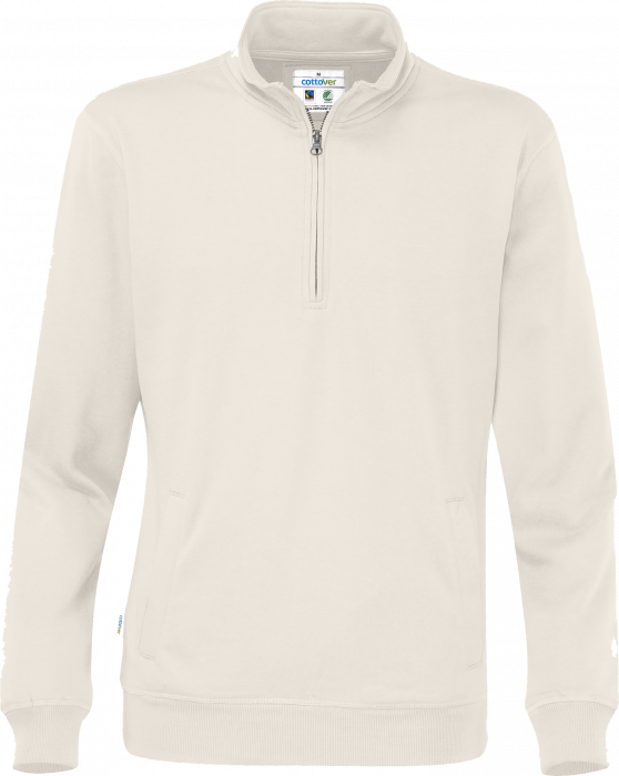 Cottover - Eco Cotton Sweatshirt Half Zip - Off-White