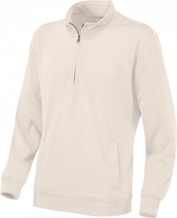 Cottover - Eco Cotton Sweatshirt Half Zip - Off-White