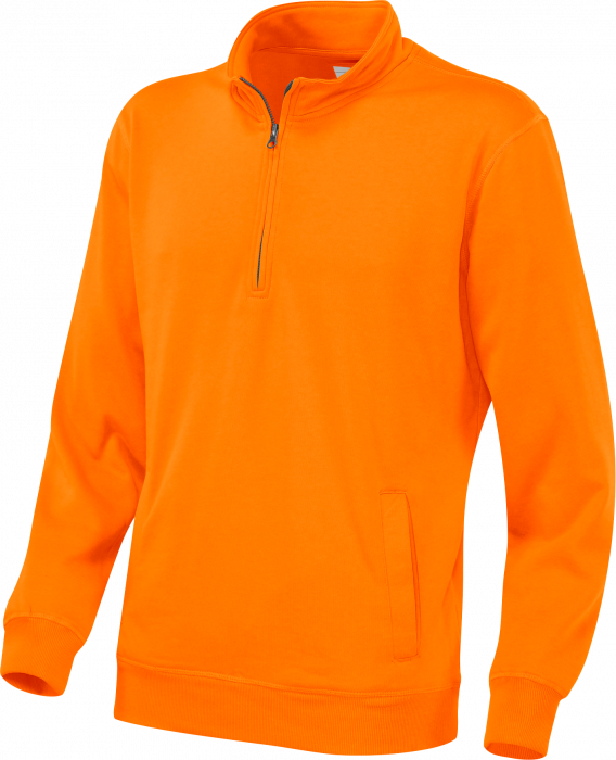 Cottover - Eco Cotton Sweatshirt Half Zip - Orange