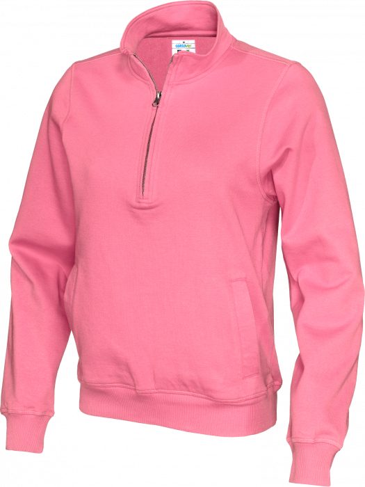 Cottover - Eco Cotton Sweatshirt Half Zip - Pink