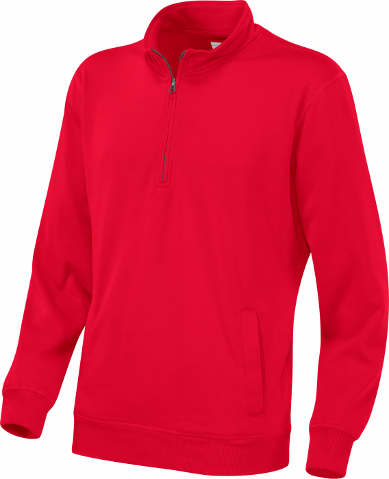 Cottover - Eco Cotton Sweatshirt Half Zip - Red