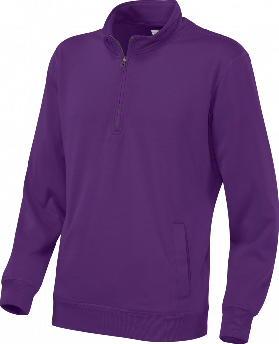 Cottover - Eco Cotton Sweatshirt Half Zip - Purple