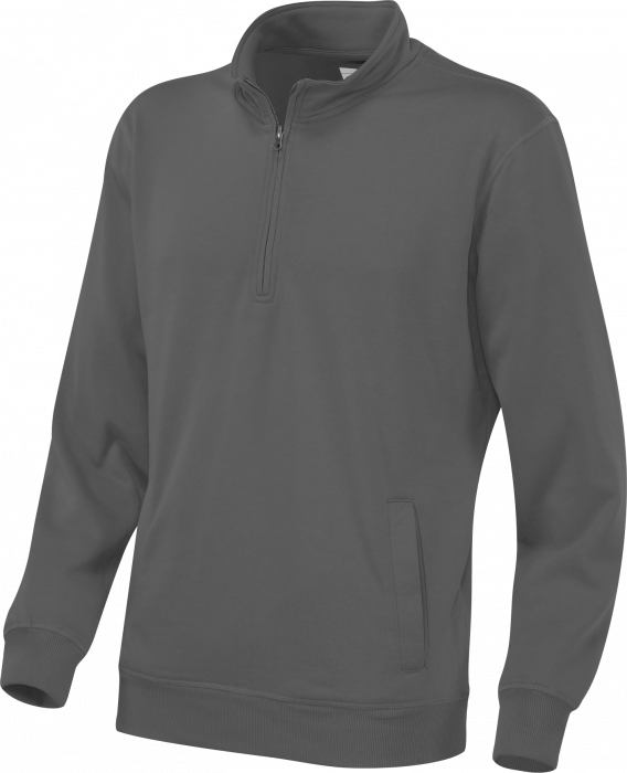 Cottover - Eco Cotton Sweatshirt Half Zip - Charcoal