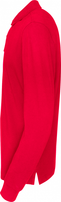 Cottover - &Oslash;kologisk Bomulds Lang&aelig;rmet Pique Polo Herre - R&oslash;d