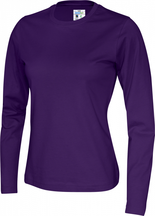 Cottover - &Oslash;kologisk Bomulds T-Shirt Lang&aelig;rmet Dame - Lilla
