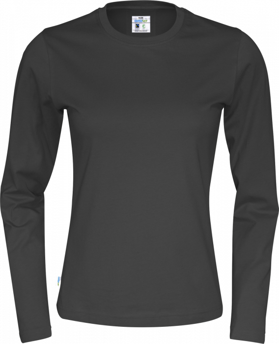 Cottover - Økologisk Bomulds T-Shirt Langærmet Dame - Charcoal