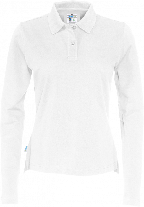 Cottover - Eco Cotton Ls Pique Polo Woman - White