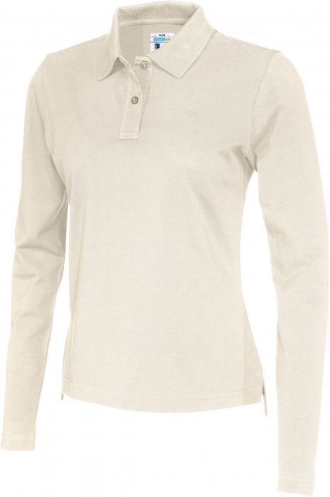 Cottover - Eco Cotton Ls Pique Polo Woman - Off-White