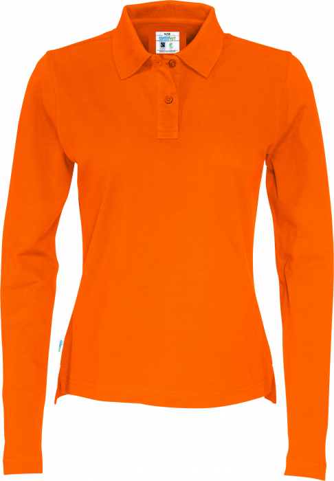 Cottover - Eco Cotton Ls Pique Polo Woman - Orange